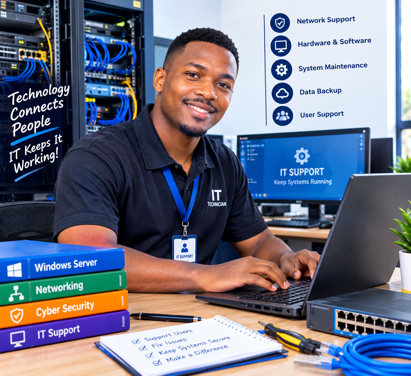 Apply for the Information Technology Technician vacancy in Mbombela, Mpumalanga. Earn R413,001 per year. Check qualifications, IT certifications, duties and requirements. Ref: 301026/24. Apply for the Information Technology Technician vacancy in Mbombela, Mpumalanga. Earn R413,001 per year. Check qualifications, IT certifications, duties and requirements. Ref: 301026/24.